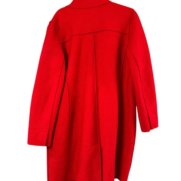 Chico's Red Trench Coat Classic Button-Front Design-size 3 - Picture 2 of 5